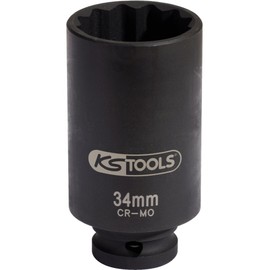 KS Tools 150.1704 Special drive shaft impact socket, 1/2", 34mm