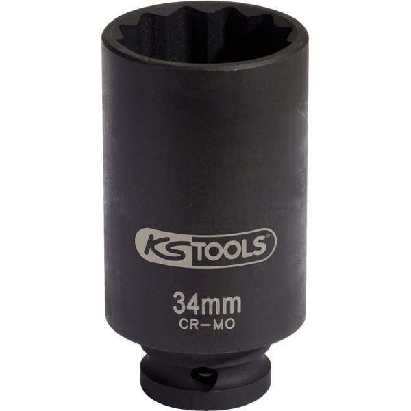 KS Tools 150.1704 Special drive shaft impact socket, 1/2", 34mm