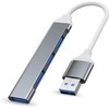 BuFan Hub USB 3.0, Ultradelgado Convertidor 4 en 1 Velocidad