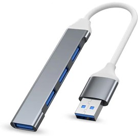 BuFan Hub USB 3.0, Ultradelgado Convertidor 4 en 1 Velocidad Ultra Alta Hub con 1 USB 3.0 Puertos de 5 Gbps y 3 USB 2.0 Puertos de 480Mpbs, Compatible con PC O Laptop