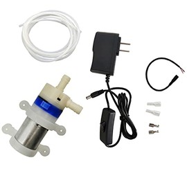 BRINGSMART Mini bomba de agua de grado alimenticio de 12 V 19 GPH Bomba de diafragma de bajo ruido, función autocebante, tubo de grado alimenticio, transferencia de agua dulce, bomba de corriente