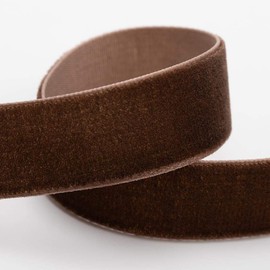 Velvet Ribbon 16mm x 10M - Dark Brown