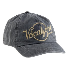 Vocalzone Vintage Baseball Cap Curved Brim Adjustable Size Charcoal Grey