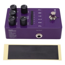 Guitar Effect Pedal Metal Purple 1/4in Interface Parameters Savable Single Effect Pedal DC 9V