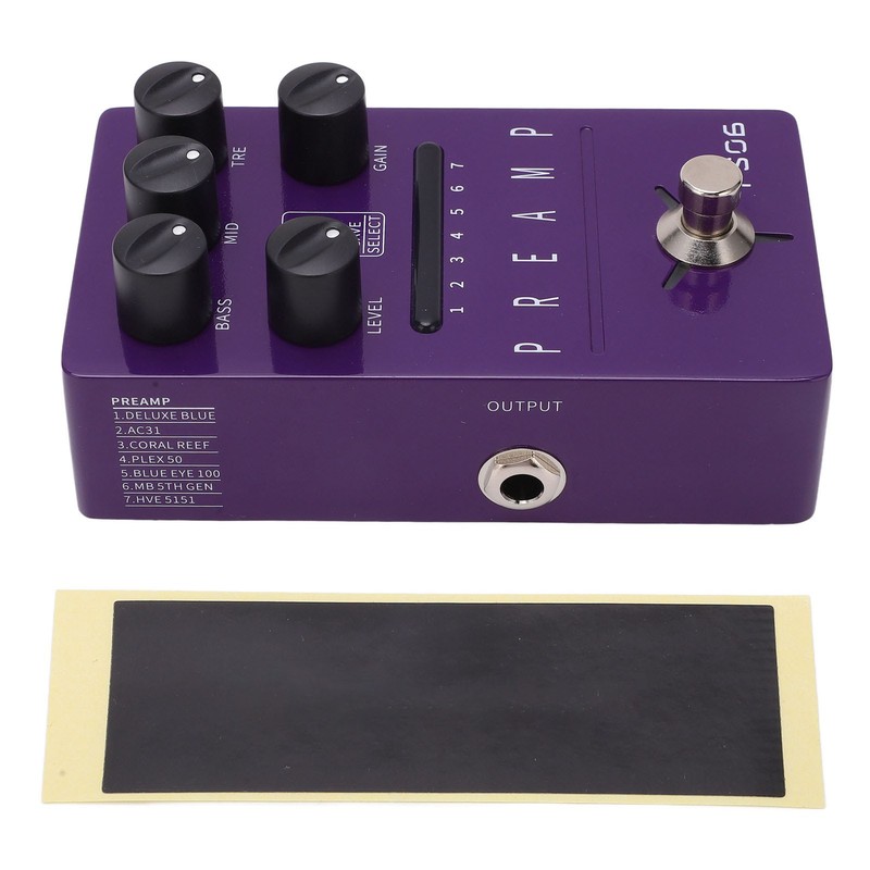 Guitar Effect Pedal Metal Purple 1/4in Interface Parameters Savable Single