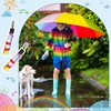 Silkfly 24 Pcs Rainbow Umbrella Bulk Compact Portable Tri Fold
