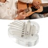 Heart Shaped Thumb Piano Mini Portable Transparent Crystal 8 Keys
