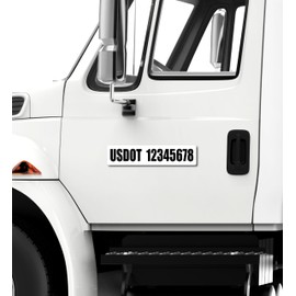USDOT Number Magnets - Custom Made DOT Registration Magnets - 2-Pack 18-Inch by 4-Inch
