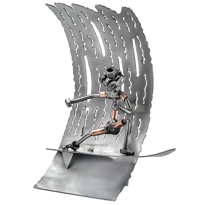 STEEMO Screw Man Surfing Gift Metal Art Decoration 23 x