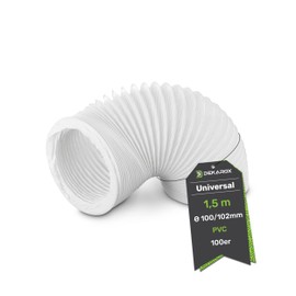 DEKAROX 1.5 m PVC Exhaust Hose Diameter 100/102 mm Flexible for 100 Air Conditioning Tumble Dryer Extractor Hood