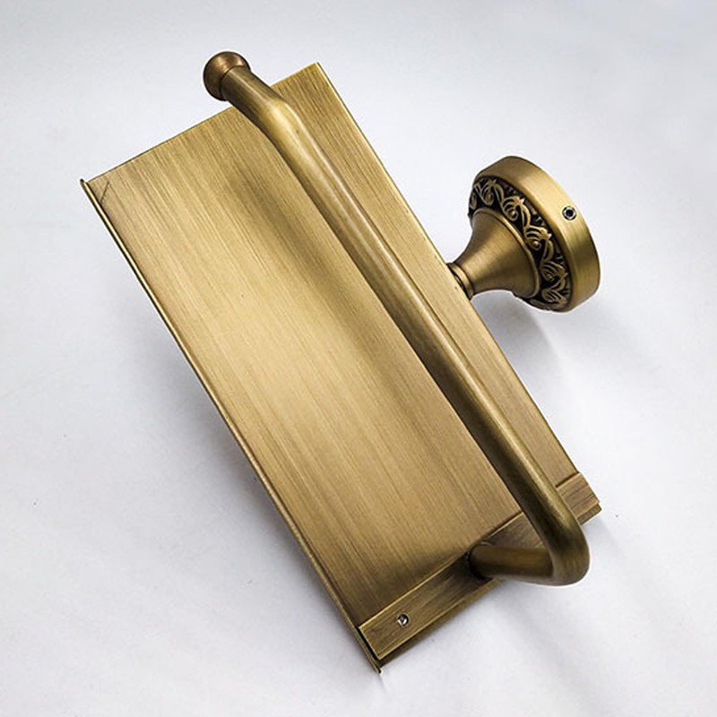 Toilet Paper Holder with Phone Shelf, Bathroom Toilet Paper Roll