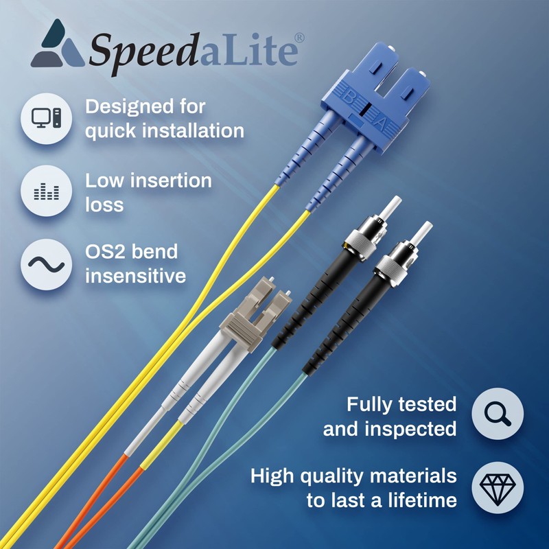 SpeedaLite Fiber Optic Cable Single Mode 9/125 DX LC(APC)-LC(APC) 7