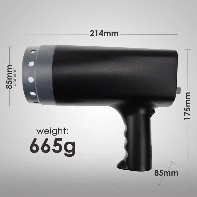 Accurate Digital Handheld Stroboscope with Wide Measurement Range, 50~12,000 FPM,