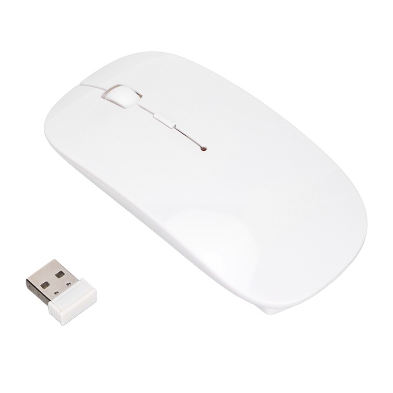 Wireless Mouse 2.4G Dual Mode 1200DPI Sensitive Slim White Laptop
