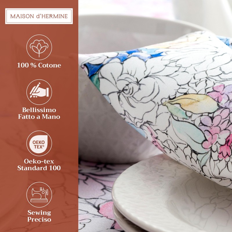 Maison d' Hermine Cloth Napkin 100% Cotton (45cm x 45cm)