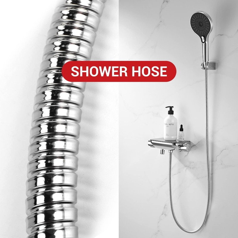 RETTI 80cm Flexible Stainless Steel Bathroom Water Shower Hose