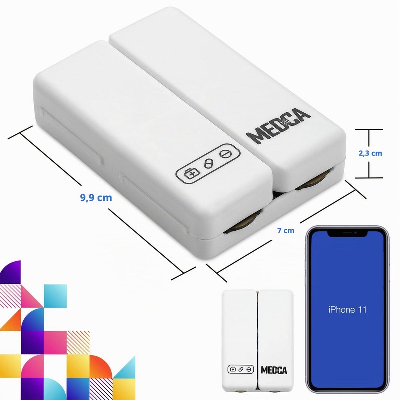 MEDca Magnetic Pill Box with 7 Compartments, Collapsible, Lightweight Pill