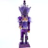 Kurt Adler Hollywood Wooden Nutcracker Collection, Purple King, 16"