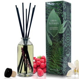 Urban Naturals Black Raspberry Vanilla Reed Diffuser Set | Made with Essential Oils & Real Botanicals | BlackBerry, Raspberry, Amber, Vanilla Orchid & Sandalwood | Made in The USA