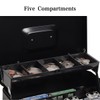 Cash Box with Money Tray and Key Lock,Safe Box for