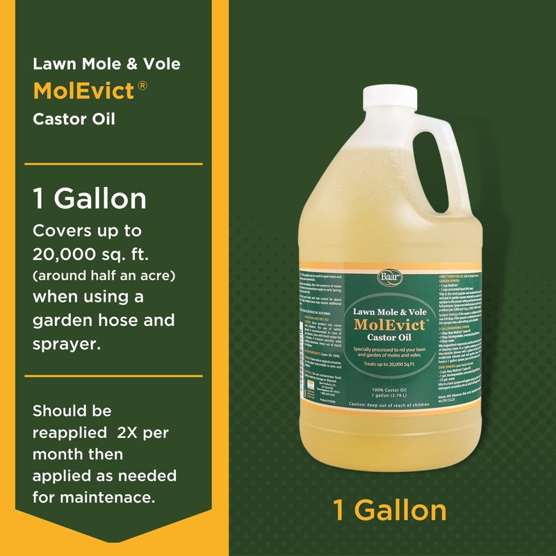 Baar Products - MolEvict Lawn Mole Castor Oil - Lawn