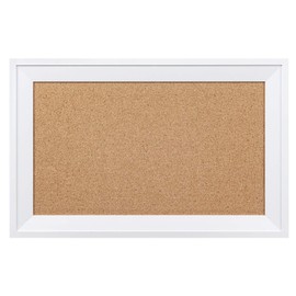 HBlife Cork Board Bulletin Board 11 x 17 inch with White Frame Rectangle Decorative Hanging Pin Board Perfect Decor for Office & Home,Message Board or Vision Board