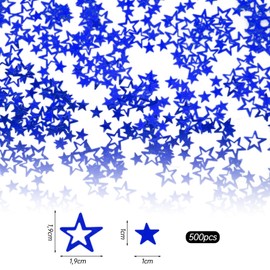 ALEGRE® Pack of 500 Christmas Confetti Blue Stars, Glitter Decoration Christmas Table Decoration, Decorative Stars Confetti Christmas Table Decoration, Glitter Stars Confetti Birthday, Wedding, New