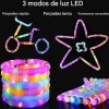 12 Pulseras Elásticas De Neón Luz Led Para Fiestas Batucada
