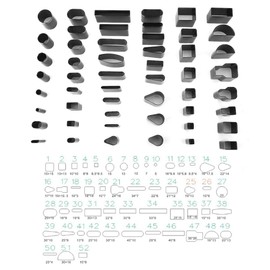 52 Shapes Style One Hole Hollow Punch Leather Cutter Tool Set Handmade DIY Craft Leather Puncher