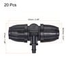 MECCANIXITY Drip Irrigation Barbed Tee 3-Way Fitting 8mm to 4mm