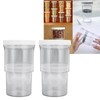 2Pcs Vacuum Container, Push Type Retractable Adjustable Food Storage Box