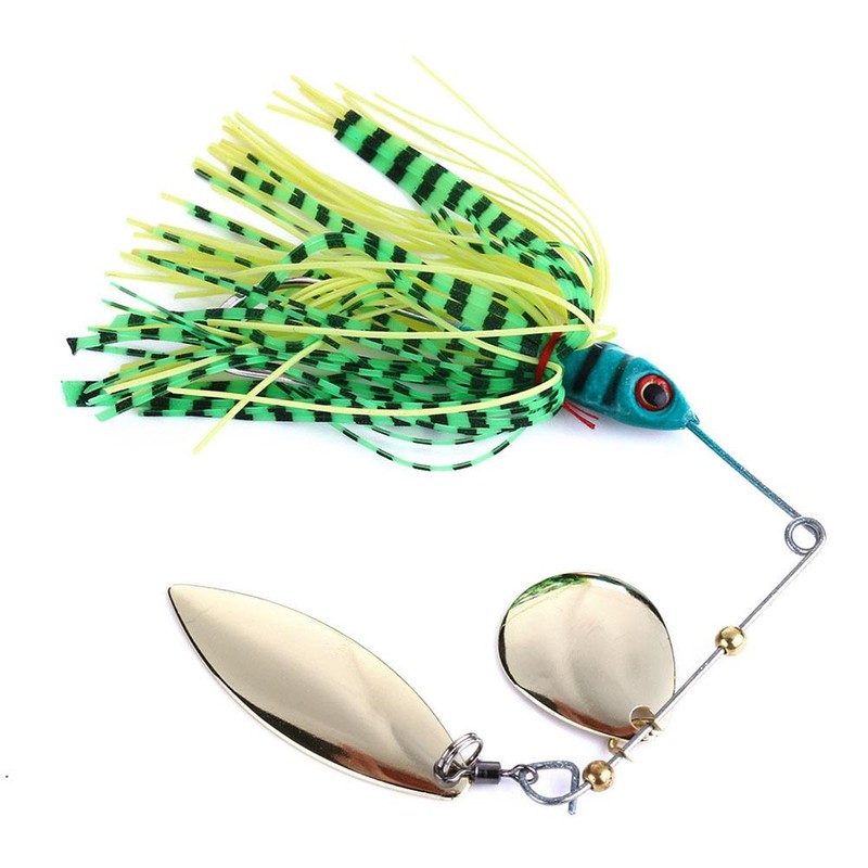 4Pcs Artificial Bait Set Fishing Lures Spinnerbait Hard Metal Fishing