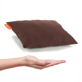 Urban Infant Pipsqueak Small Pillow - Mini 11 x 7 in - Tiny Pillow for Travel, Dogs, Toddlers, Kids, Lumbar, Knees and Neck - Brown