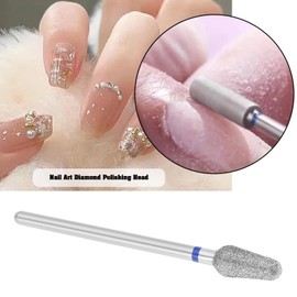 Be In Your Mind 2Pcs Diamond Nail Drill Bit 3/32 Inch Shank Efile Bit 0.09 Inch 2.35mm Medium Size Shank Pro Electric Nail Bit for Nail Studio Manicure,Cuticle Work And Nail Art