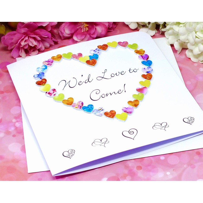 Wedding RSVP Reply Card - 'We'd Love to Come' Invitation