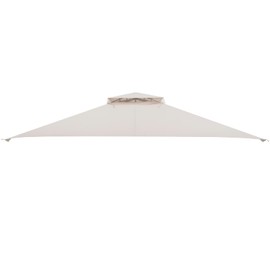 Tangkula 10x12 Ft Gazebo Replacement Canopy Top, Double Tier Canopy Replacement Roof with Air Vent and Drainage Holes, CPAI-84 Outdoor Canopy Top Cover for Garden, Backyard, Patio (Beige)