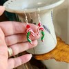 Candy Cane Christmas Earrings Sterling Silver