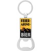 GRUSS & CO Bottle opener motif "Feierabend Bier", key ring,