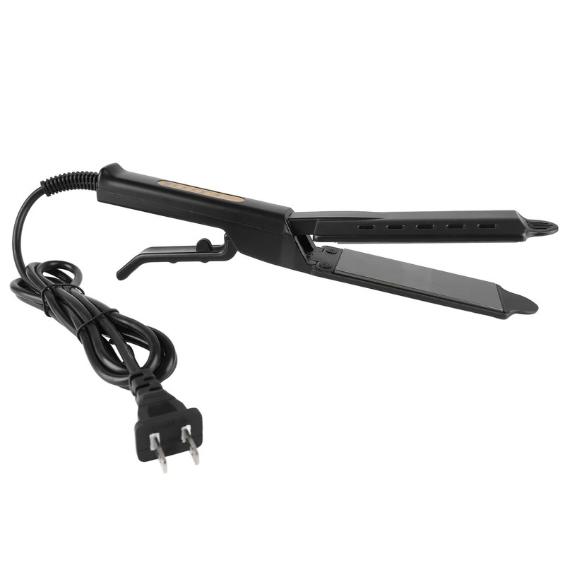 Hair Straightener Wide Steam Flat 4 Level Adjustable Temperature Black