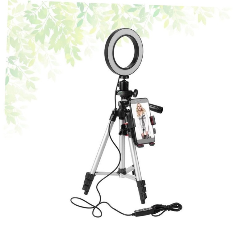 jojofuny Dimmable Tripod Stand Phone Holder for Live Streaming Video