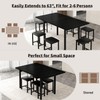 VECELO 7-Piece Dining Table Set with 6 Square Stools, 63"
