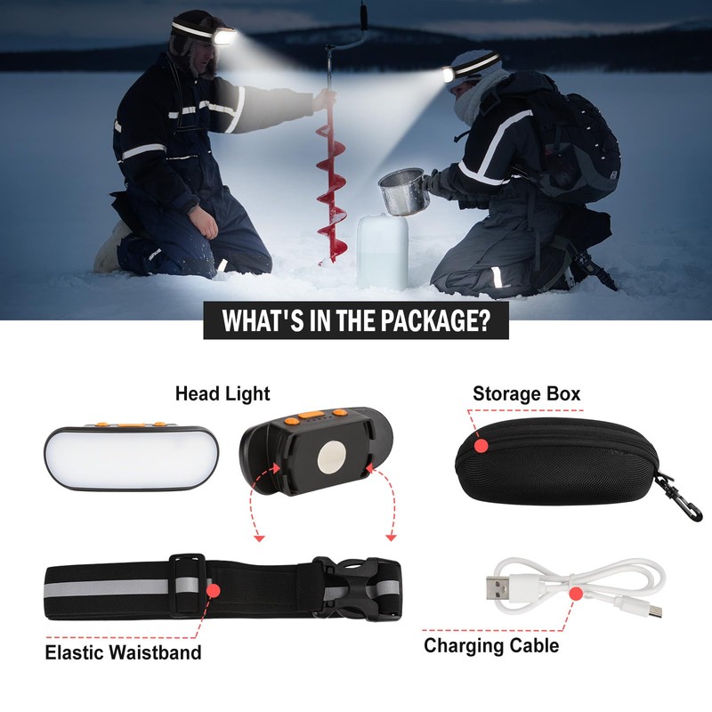 BIKACU Running Light Rechargeable 500 Lumens 5 Modes Running Lights