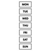 Days of The Week Magnets by DCM Solutions (Black Inverted)