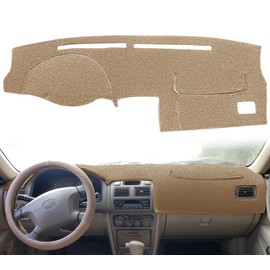 Dash Cover Mat Custom Fit for Toyota Corolla 1998 1999 2000 2001 2002,Dashboard Cover Pad Cap Carpet Protector J255 (Beige)