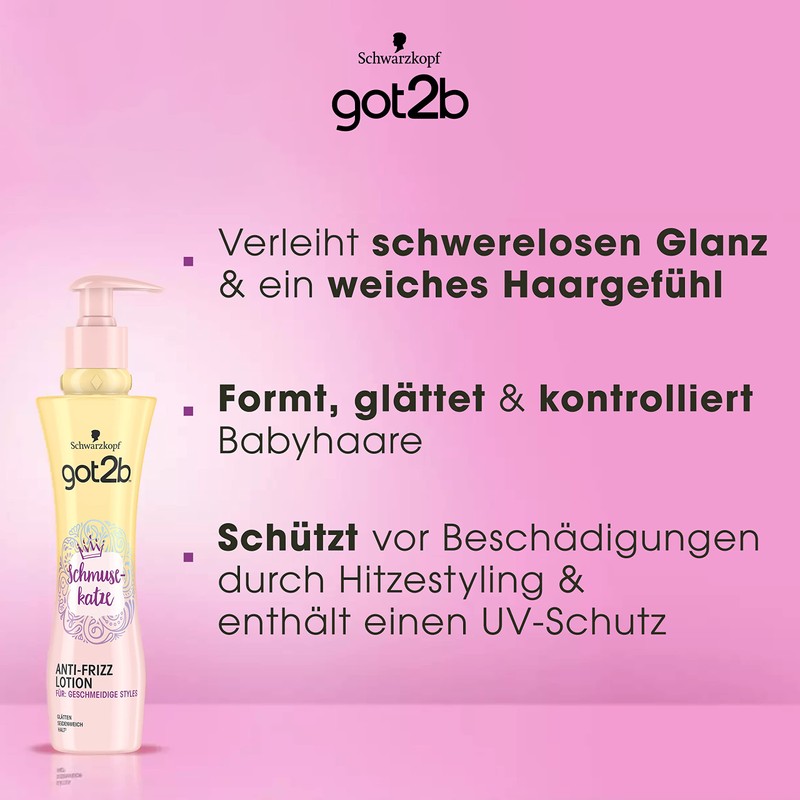 Schwarzkopf got2b “Cuddly Cat” Anti-Frizz Lotion (1 x 200 ml)