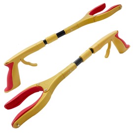 Grabber Reacher Tool - Latest Version Luxet 19 Inch Gold&Black, Foldable Pick Up Stick - Strong Grip Magnetic Tip - Heavy Duty Trash Picker Claw Reacher Grabber Tool Elderly Wheelchair Mobility Aid