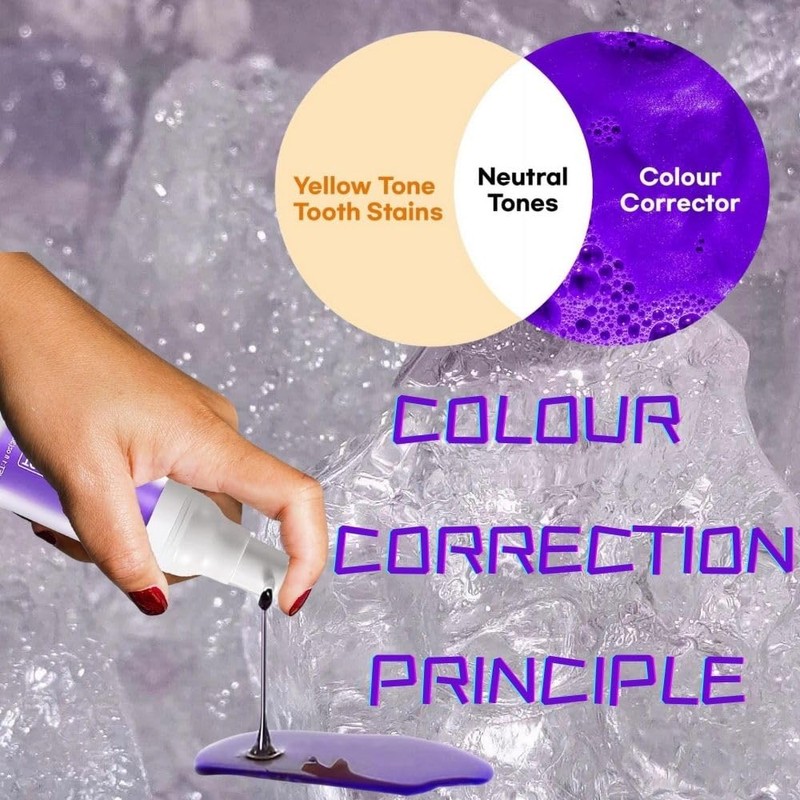 Purple Toothpaste, White Teeth, Purple Toothpaste for Teeth Whitening, Purple