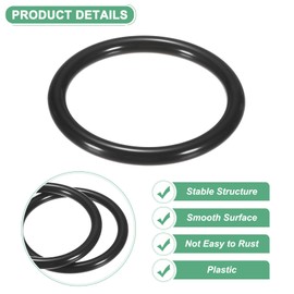 M METERXITY 30-Pack Dream Catcher Rings,2.2 Inch Plastic Macrame Wreath Floral Round Rings Plastic O Rings Hoop for DIY Wedding Wreath/Wall Hanging/Christmas/Camping Black 0.22 Inch