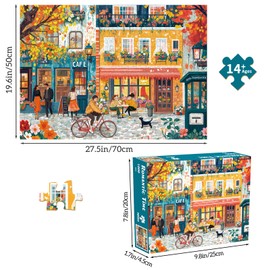 Chalzidar Jigsaw Puzzles for Adults 1000 Pieces, Interlock Perfectly Letter on Back No Dust, Home Decor Birthday Party Gift Toy for Men Women Elders Seniors, 1:1 Poster - Romantic Time