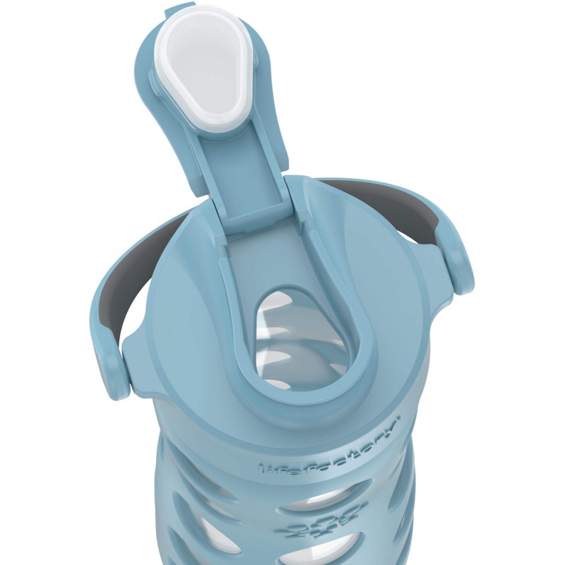 Lifefactory 16-Ounce Glass Water Bottle with Active Flip Cap and